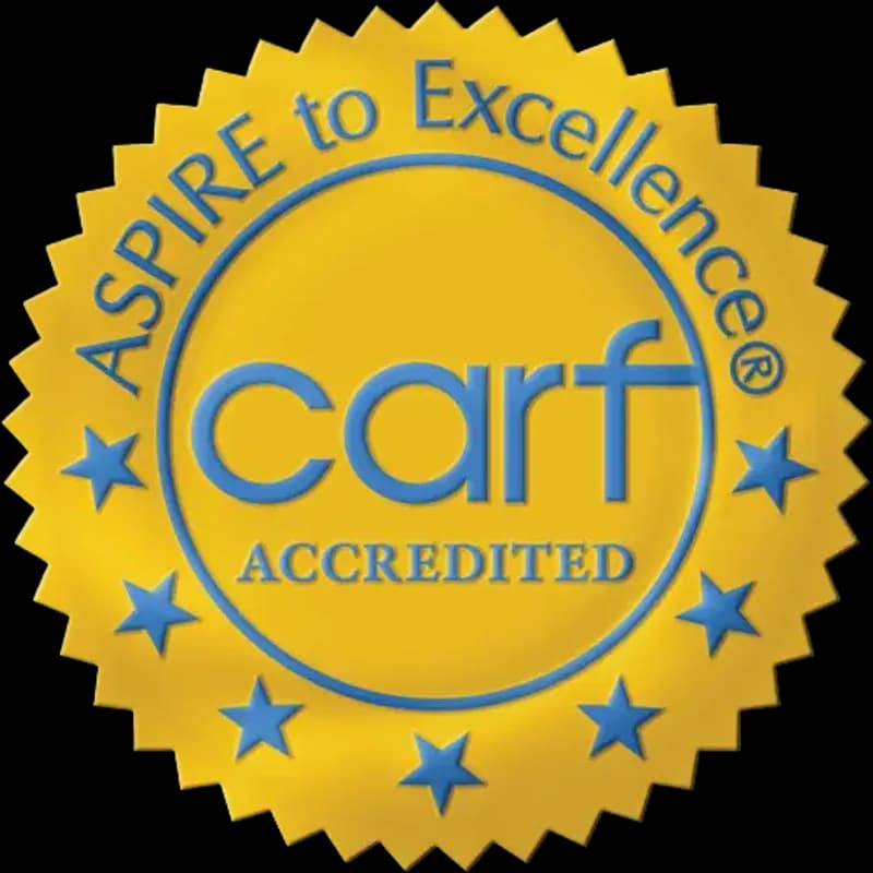 CARF gold seal of accreditation.